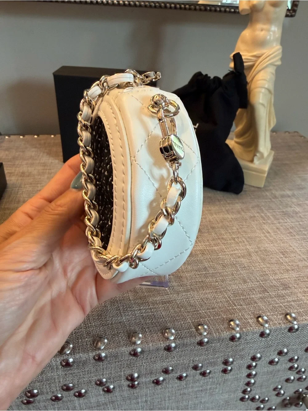 GWP for Chanel NIB Giftable  Black & White Round CC Logo Clutch